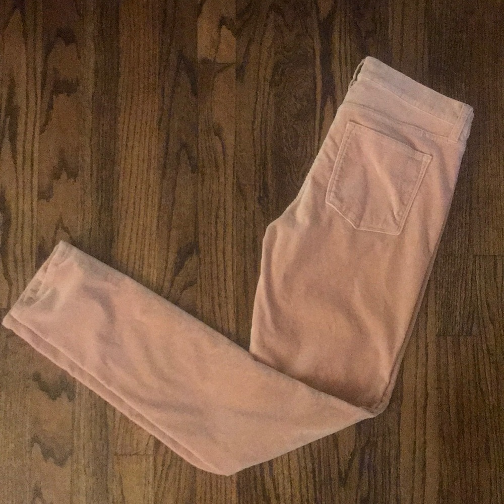 J Crew velvet pale pants